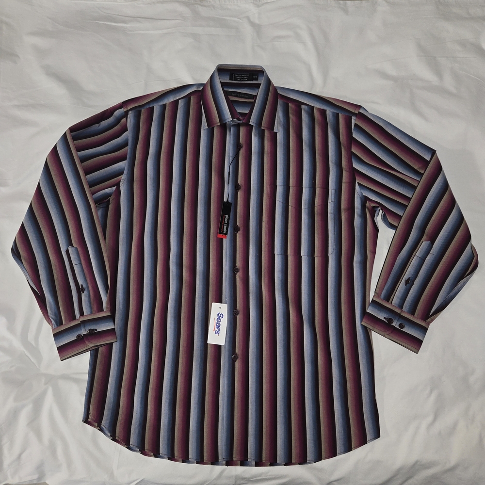 Vintage Pierre Cardin Multicolor Striped Button Down Shirt